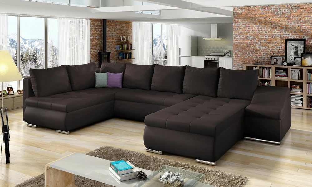 London U shaped sofa bed with storage S66