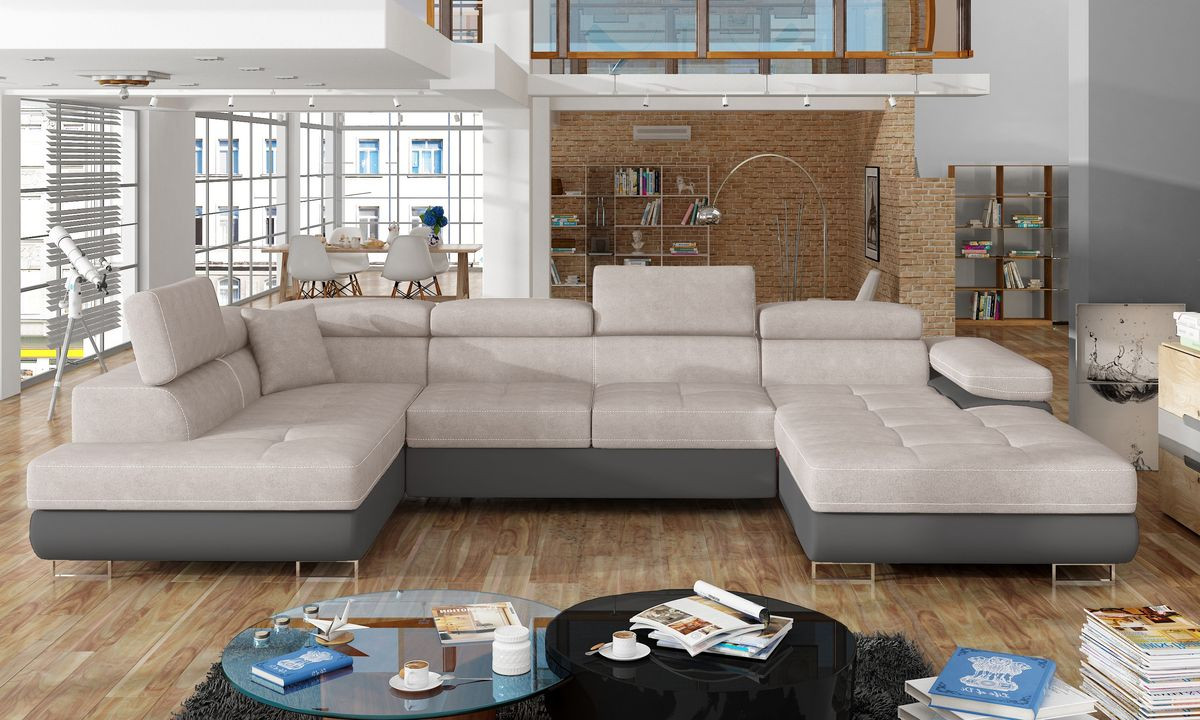 Leeds U shaped sofa bed with storage S83/S29