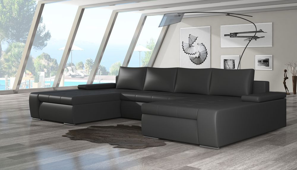 Glasgow U shaped sofa bed with storage S11