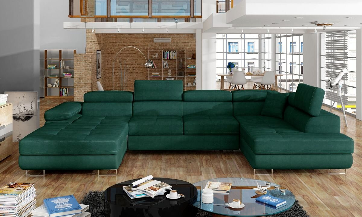Leeds U shaped sofa bed with storage K19