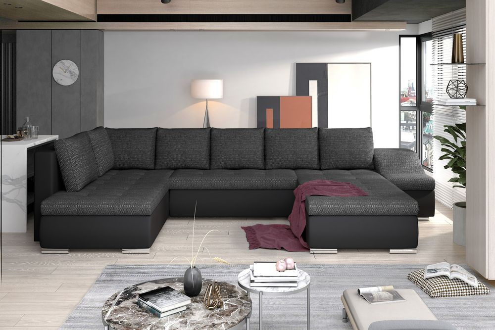 London U shaped sofa bed with storage B02/S11