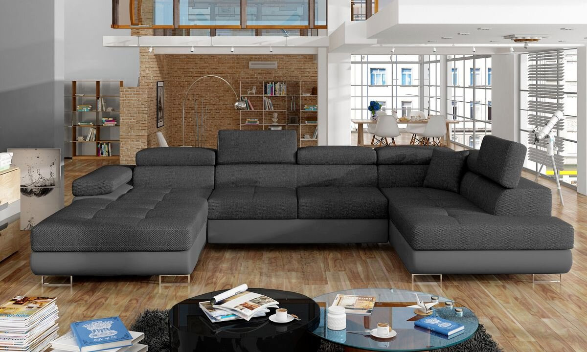 Leeds U shaped sofa bed with storage I96/S29