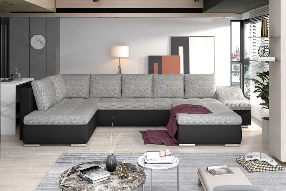 London U shaped sofa bed with storage B01/S11