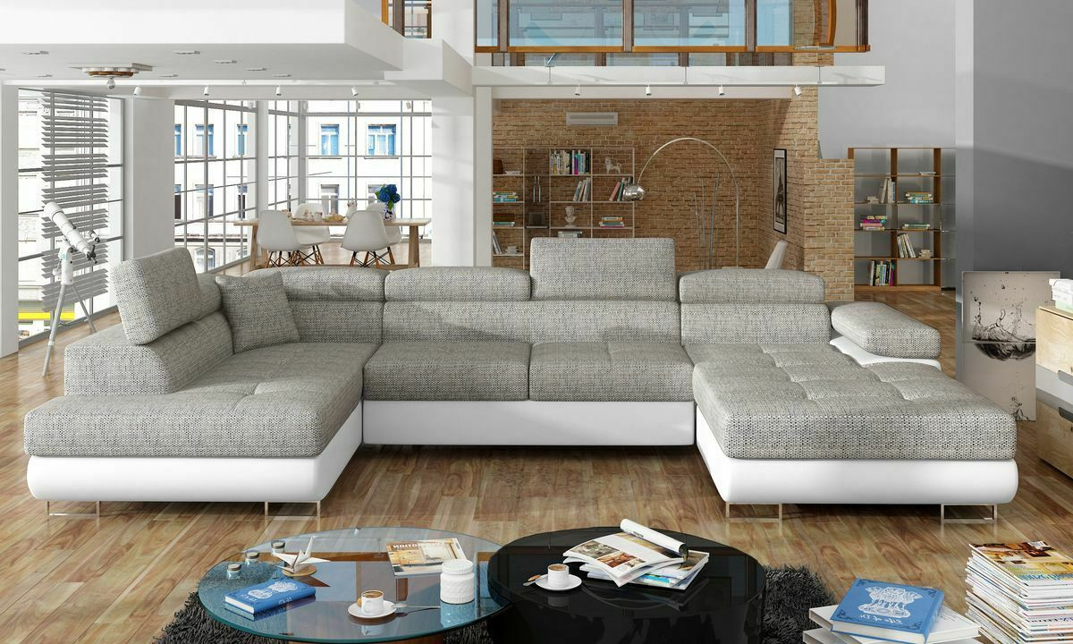 Leeds U shaped sofa bed with storage B01/S17