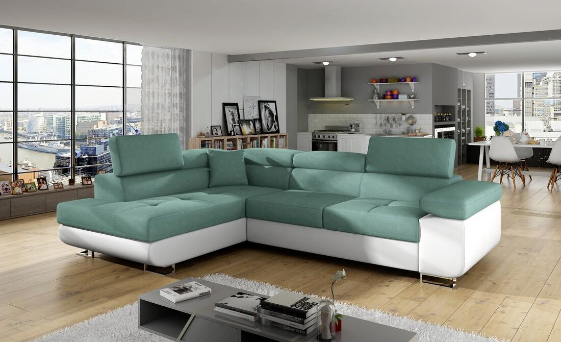 Manchester corner sofa bed with storage O83/S17