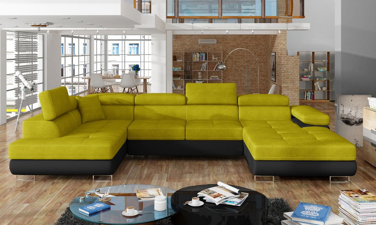 Leeds U shaped sofa bed with storage O68/S11