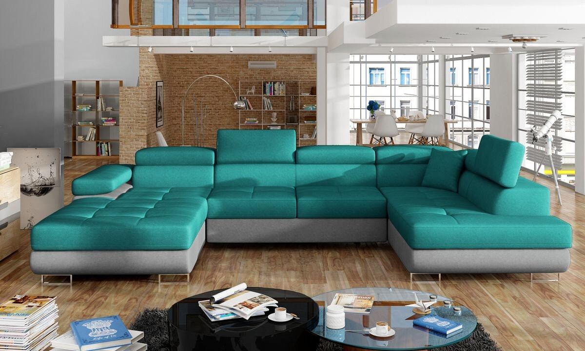 Leeds U shaped sofa bed with storage D85/D90