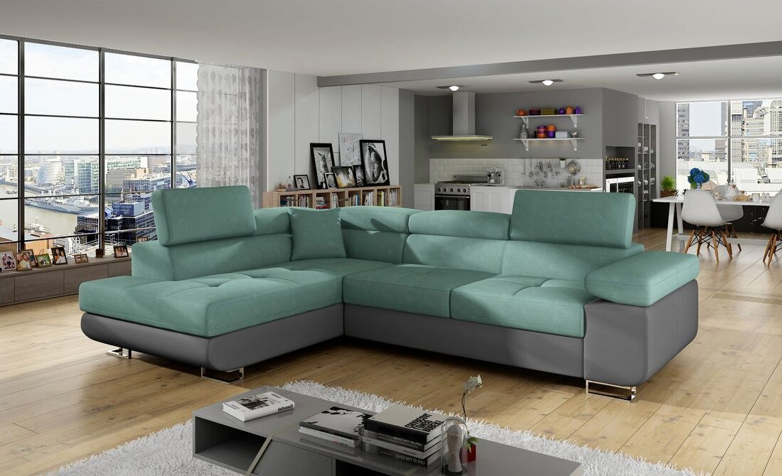 Manchester corner sofa bed with storage O83/S29
