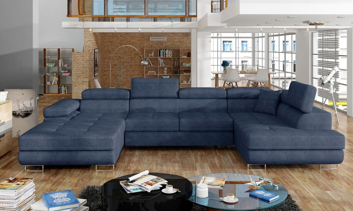 Leeds U shaped sofa bed with storage O86