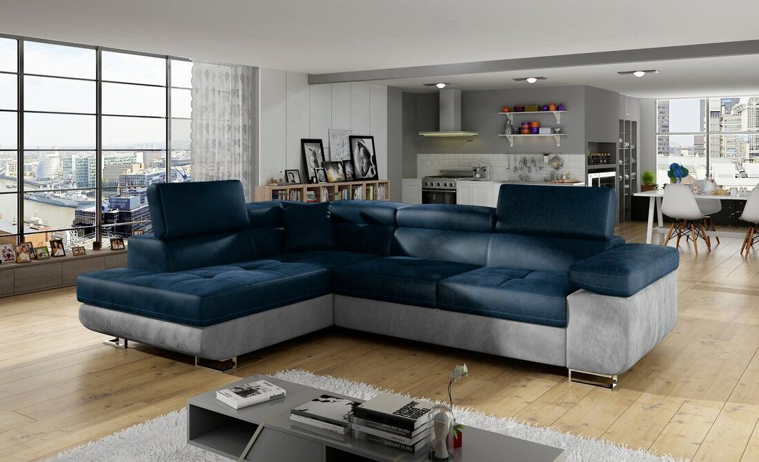 Manchester corner sofa bed with storage M77/M84