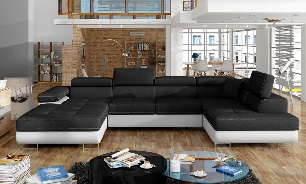 Leeds U shaped sofa bed with storage S14/S17