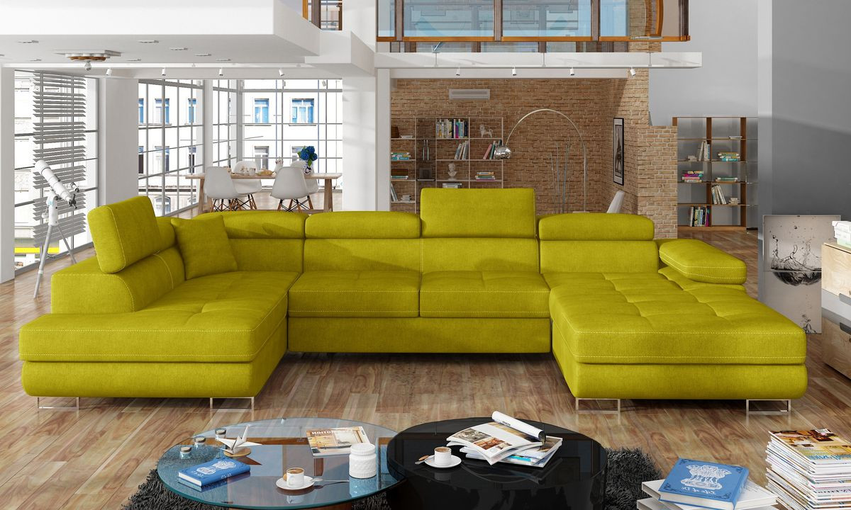 Leeds U shaped sofa bed with storage O68