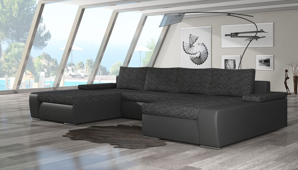 Glasgow U shaped sofa bed with storage S11/B02